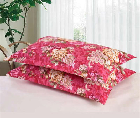 HKM-712915 Brushed Polyester Pillowcases - Skin-Friendly Wedding Collection, Set of 2 in Red