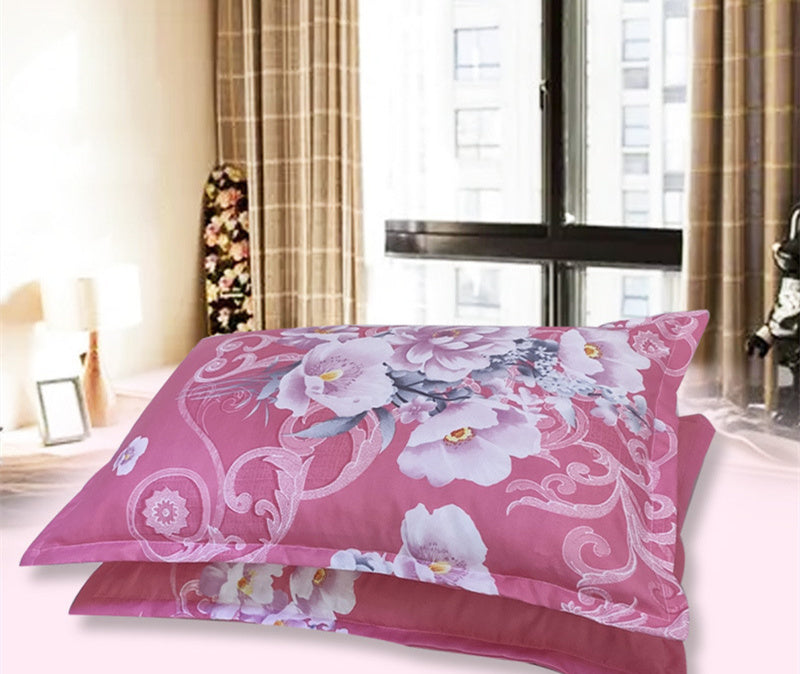 HKM-712915 Brushed Polyester Pillowcases - Skin-Friendly Wedding Collection, Set of 2 in Red