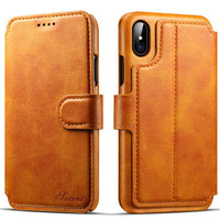 HKM-713043 Slim PU Leather Clamshell Case for iPhone Models