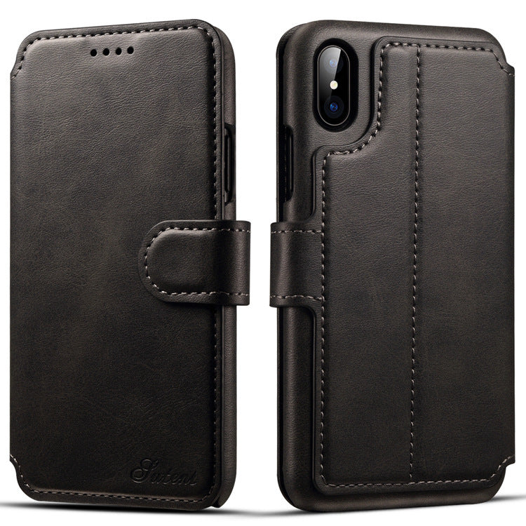 HKM-713043 Slim PU Leather Clamshell Case for iPhone Models