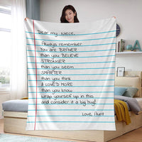 HKM-713107 Family Letter Flannel Blanket - Multiple Sizes in Soft Polyester