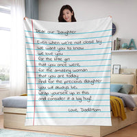 HKM-713107 Family Letter Flannel Blanket - Multiple Sizes in Soft Polyester