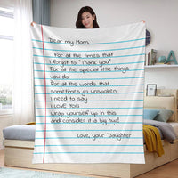 HKM-713107 Family Letter Flannel Blanket - Multiple Sizes in Soft Polyester