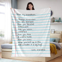HKM-713107 Family Letter Flannel Blanket - Multiple Sizes in Soft Polyester