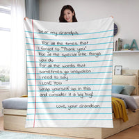 HKM-713107 Family Letter Flannel Blanket - Multiple Sizes in Soft Polyester