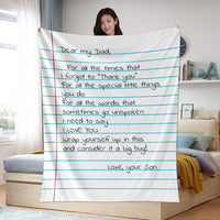 HKM-713107 Family Letter Flannel Blanket - Multiple Sizes in Soft Polyester