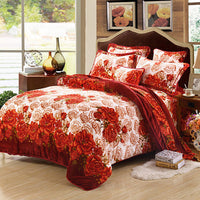 HKM-713107 Golden Mink Warm Bedding Set - Polyester Fabric, Simple Style, Available in Multiple Sizes