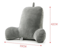 HKM-713171 Office Back Cushion Pillowcase Plush Filling, 55x42x20cm, Comfortable Support