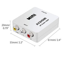 HKM-713299 AV to HDMI Mini Video Converter - Supports 1080P Resolution, Ideal for TV Connections