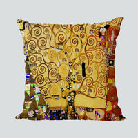 HKM-713491 Couple Cartoon Pillow Cushion - European Classic Linen Home Decor with Invisible Zipper