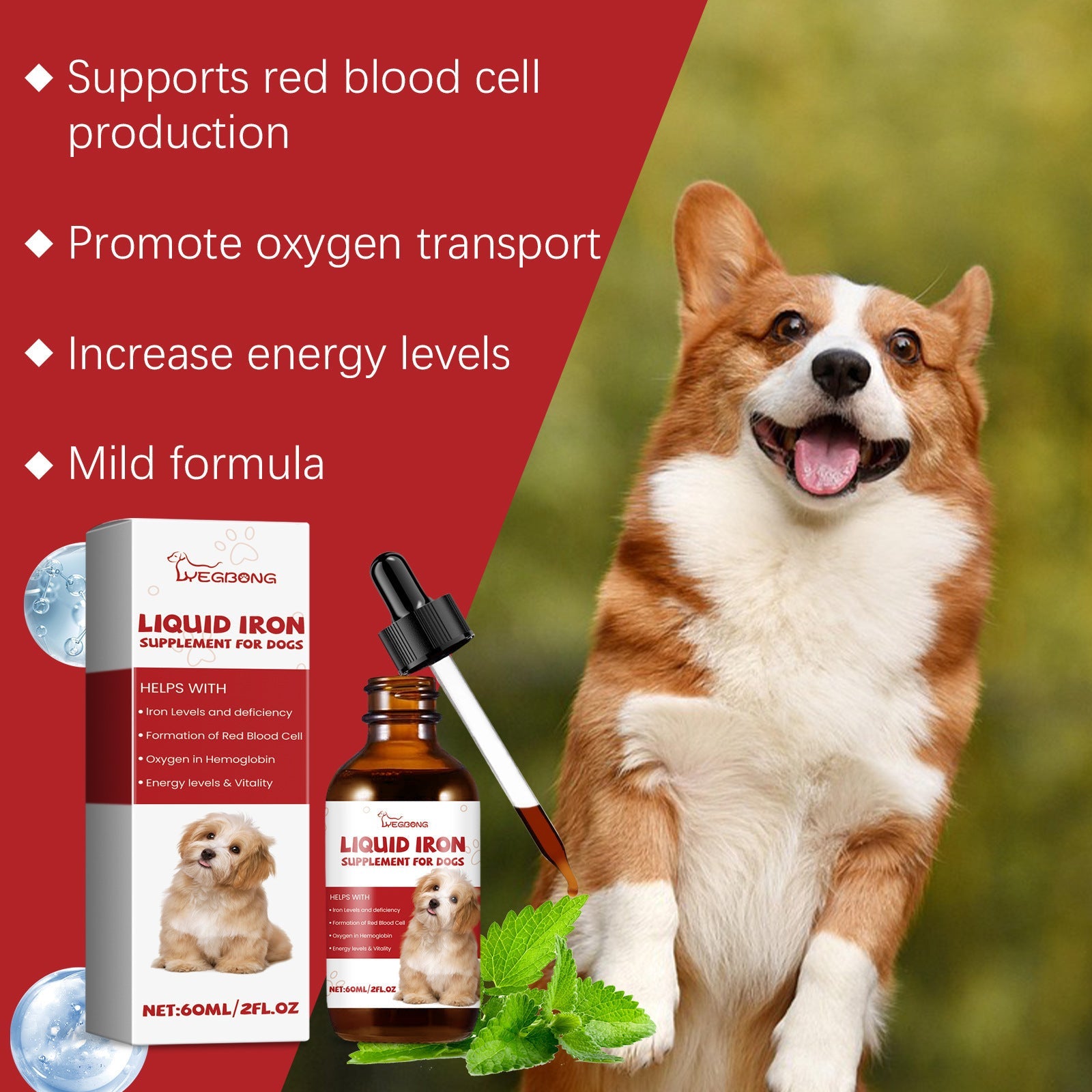 HKM-713555 Care For Pet Dogs Mild Ingredients Help Absorb Care Supplements