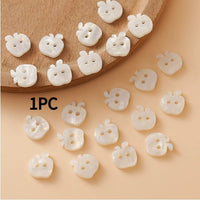 HKM-713619 Apple and Fish Shape Decorative Buckles for Kids' Coats - Metal Buttons in Various Sizes