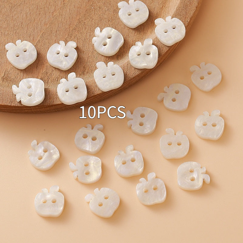 KTX-713619 Apple and Fish Shape Decorative Buckles for Kids' Coats - Metal Buttons in Various Sizes