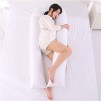 HKM-713747 U-Shaped Large Waist Pillow for Side Sleepers - 80x160cm, Pure Cotton and Polyester Filling, 1.8kg