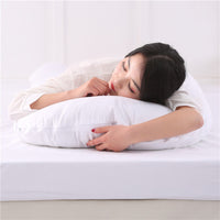 HKM-713747 U-Shaped Large Waist Pillow for Side Sleepers - 80x160cm, Pure Cotton and Polyester Filling, 1.8kg