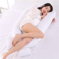 HKM-713747 U-Shaped Large Waist Pillow for Side Sleepers - 80x160cm, Pure Cotton and Polyester Filling, 1.8kg