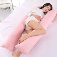 HKM-713747 U-Shaped Large Waist Pillow for Side Sleepers - 80x160cm, Pure Cotton and Polyester Filling, 1.8kg