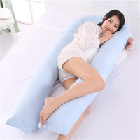 HKM-713747 U-Shaped Large Waist Pillow for Side Sleepers - 80x160cm, Pure Cotton and Polyester Filling, 1.8kg