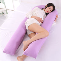 HKM-713747 U-Shaped Large Waist Pillow for Side Sleepers - 80x160cm, Pure Cotton and Polyester Filling, 1.8kg