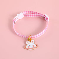 HKM-713939 Candy-Colored Safety Necklace for Cats and Dogs with Flower Patterns and Various Charms