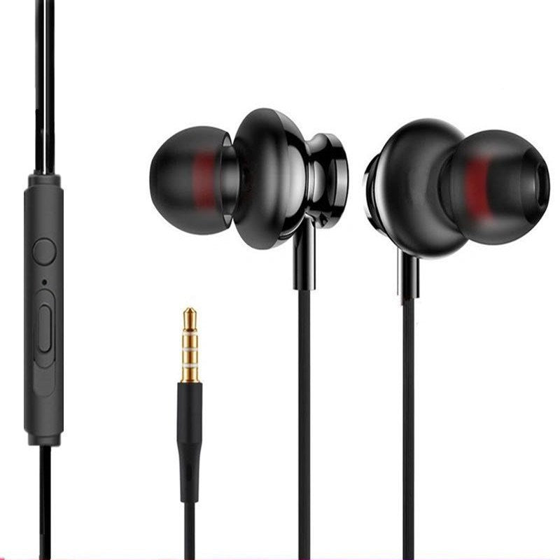 HKM-714003 Wired In-Ear Metal Headphones with 3.5mm Straight Plug