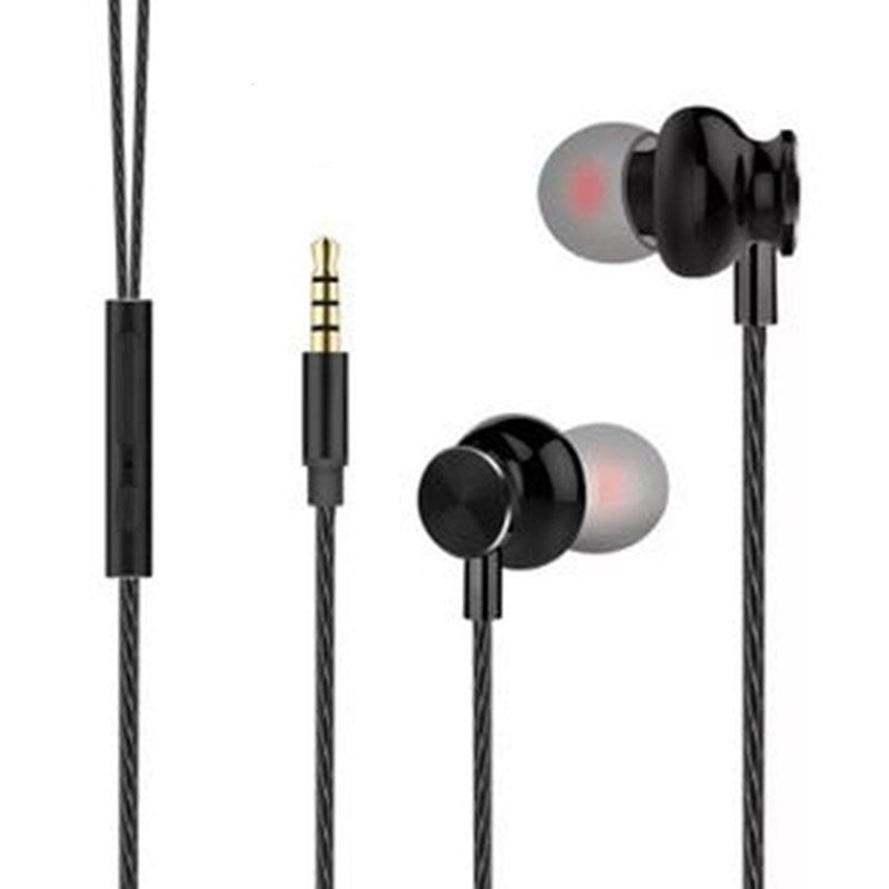 HKM-714003 Wired In-Ear Metal Headphones with 3.5mm Straight Plug