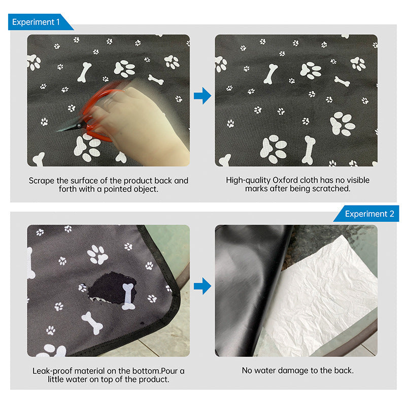 HKM-714131 Water and Dirt Resistant Car Pet Mat for Dogs - Available in Multiple Colors and Patterns