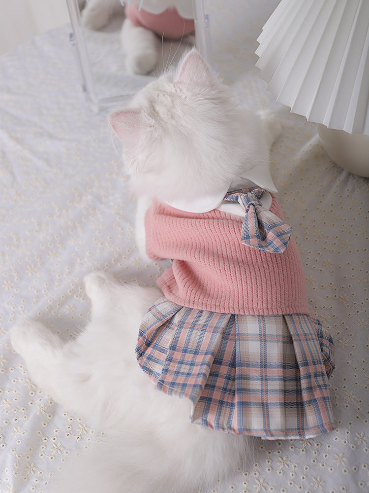 HKM-714195 Cute Princess Style Dress for Female Pets - Available in Pink and Green