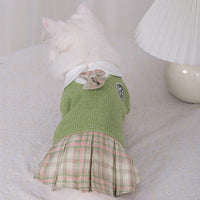 HKM-714195 Cute Princess Style Dress for Female Pets - Available in Pink and Green