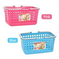 HKM-714195 Large Capacity Shopping Basket Toy Set for Pretend Play with Fruit and Vegetables for Kids Ages 3+