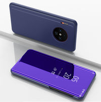 HKM-714195 Samsung Compatible Mirror Leather Back Cover Case - Multiple Color Options Available