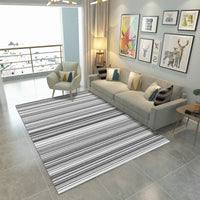 HKM-714323 Geometric Rectangular Polyester Coffee Table Carpet - Machine Washable Modern Design