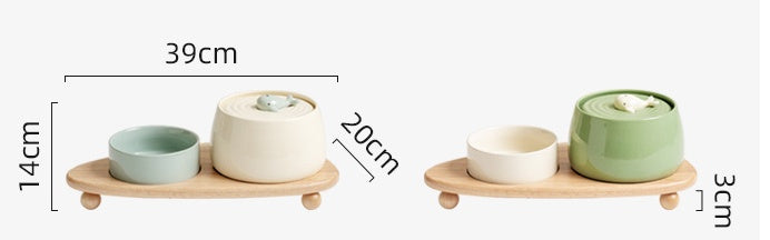 HKM-714707 Cat Ceramic Automatic Circulating Filter Water Dispenser Drinking Water Apparatus