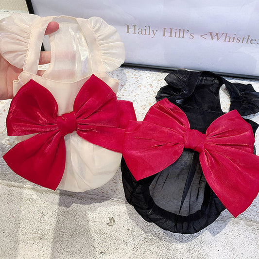 HKM-714707 Princess Style Streamer Skirt for Pet Dogs in Black, Cream, and Apricot - Available in Multiple Sizes