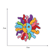 HKM-714771 Embroidered Polyester Fabric Sticker for Car Sun Love Decorations