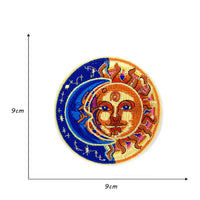 HKM-714771 Embroidered Polyester Fabric Sticker for Car Sun Love Decorations