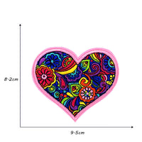 HKM-714771 Embroidered Polyester Fabric Sticker for Car Sun Love Decorations