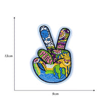HKM-714771 Embroidered Polyester Fabric Sticker for Car Sun Love Decorations