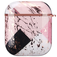 HKM-714835 Electroplated Hard Shell Protective Cover for AirPods 1 & 2 - Drop and Wear Resistant
