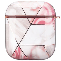 HKM-714835 Electroplated Hard Shell Protective Cover for AirPods 1 & 2 - Drop and Wear Resistant