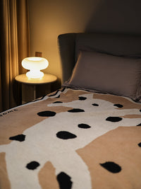 HKM-714899 Half Fleece Blanket for Comfort and Warmth, Geometric Design, 160x105cm, Ideal for Living Room