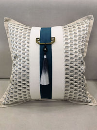 HKM-714899 New Chinese Modern Luxury Style Pillow - Blue 50x50cm & 35x50cm Options