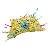 HKM-715027 Brushed Straw Toy for Birds - 20cm Diameter, 35cm Height with Hook