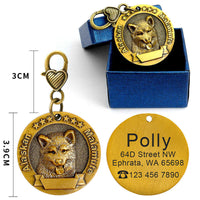 HKM-715091 Custom Engraved Dog ID Tag - 18 Breeds Available, Metal Anti-Lost Identity Card