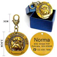 HKM-715091 Custom Engraved Dog ID Tag - 18 Breeds Available, Metal Anti-Lost Identity Card
