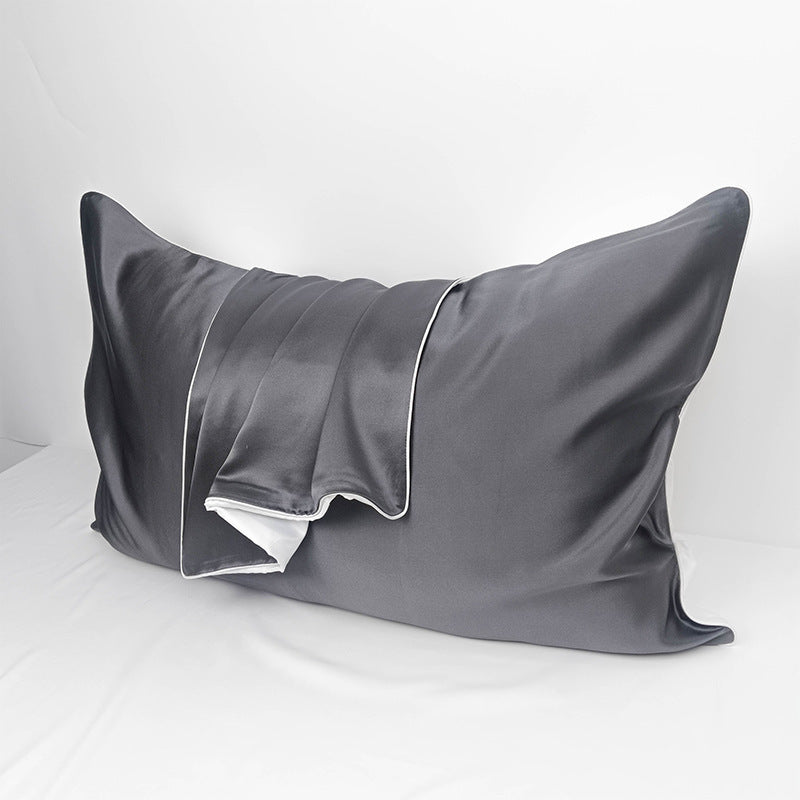 HKM-715091 Mulberry Silk Pillowcase - Wine Red - 48x74cm Single-Sided Satin Weave