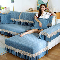 HKM-715155 Plush Winter Anti-Skid Sofa Cushion Covers in Various Colors and Sizes