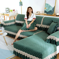 HKM-715155 Plush Winter Anti-Skid Sofa Cushion Covers in Various Colors and Sizes