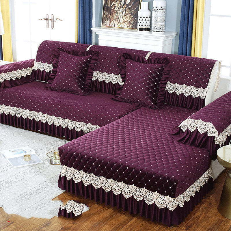 HKM-715155 Plush Winter Anti-Skid Sofa Cushion Covers in Various Colors and Sizes