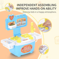HKM-715347 Mini Play Kitchen Toy Set for Kids - Pretend Role Play Appliances, Unisex 2-4 Years, Plastic
